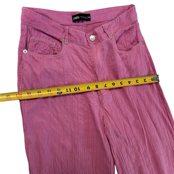 Zara Bubble Gum Pink Wide-Leg Pants Size M - Picture 9 of 17